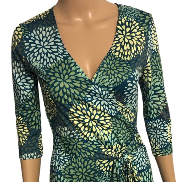 PattyBoutik Stretch Wrap Strap Shirt Top Blouse Mandala Boho Fit Flare Size S - Picture 1 of 7
